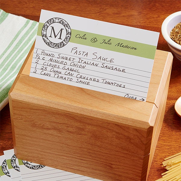 Personalized Recipe Box - Wedding Recipes - 13557