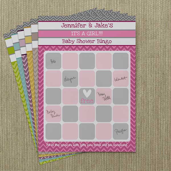 Personalized Baby Shower Games - Bingo Cards - 13561