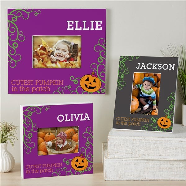 Personalized Halloween Pumpkin Picture Frame - Cutest Pumpkin - 13628