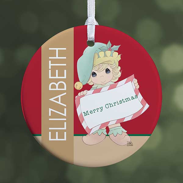 Personalized Christmas Ornaments - Precious Moments Christmas Elf - 13749