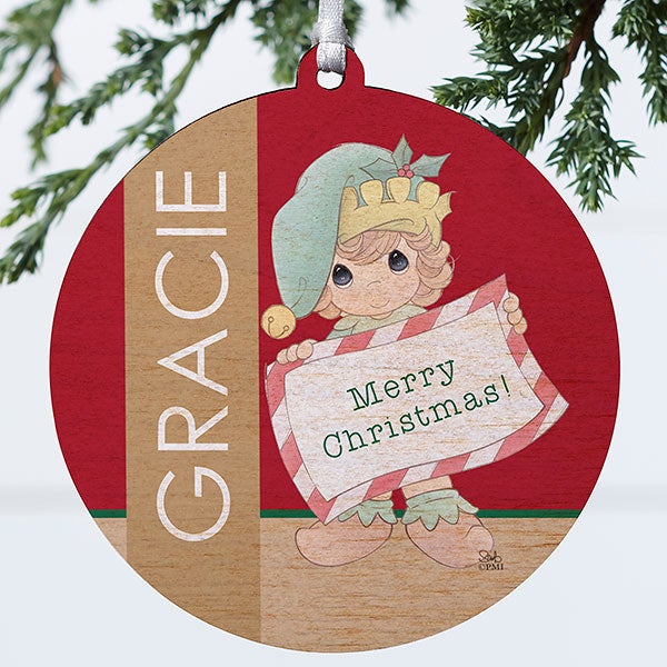 Personalized Christmas Ornaments - Precious Moments Christmas Elf - 13749