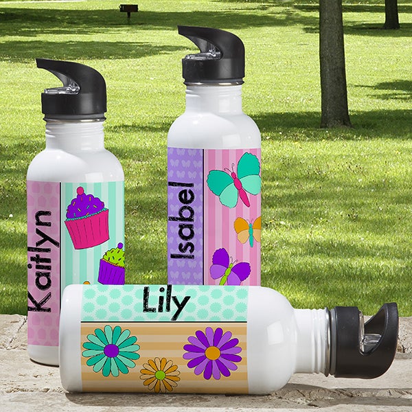 Personalised KIDS WATER BOTTLE Insulatedback to Schoolkids Drink Bottlekids  Insulated Drink Bottlekids Gift Flip Top Straw Water Bottle 