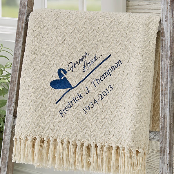 Personalized Memorial Afghan - Forever In Our Hearts - 13802