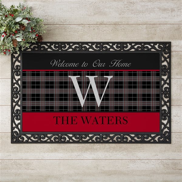 Personalized Family Doormats - Northwoods Plaid - 13805