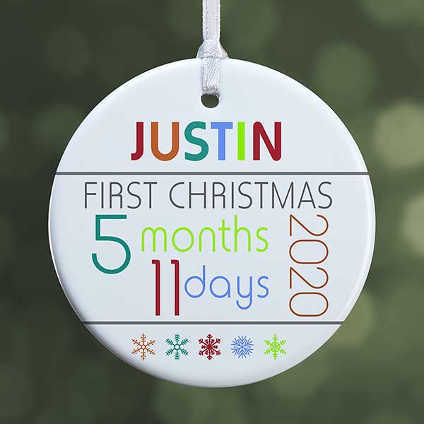 personalized ornaments baby's 1st christmas