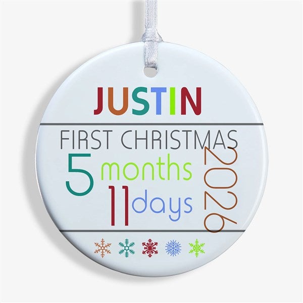 Personalized Baby's First Christmas Ornaments - Baby's Age - 13825