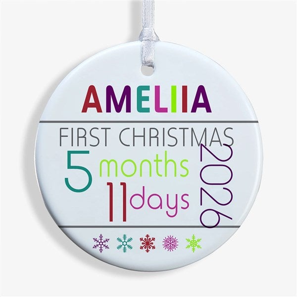 Personalized Baby's First Christmas Ornaments - Baby's Age - 13825