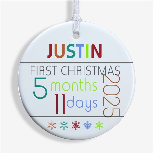 Personalized Baby's First Christmas Ornaments - Baby's Age - 13825