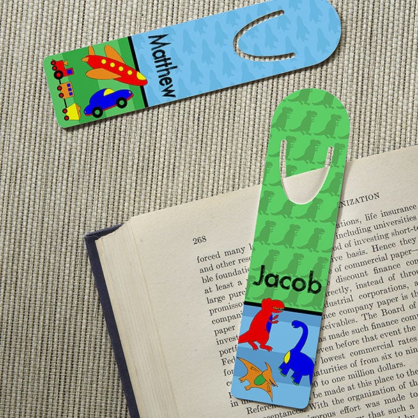 personalized bookmarks for boys