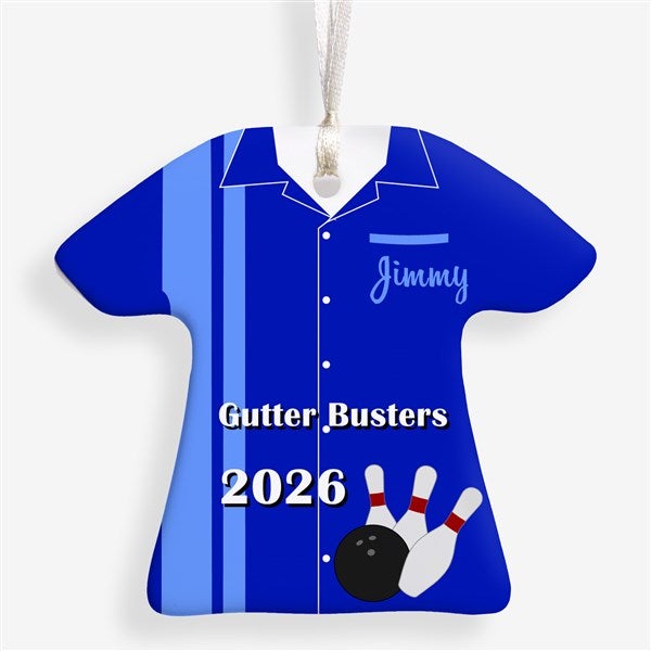 Personalized Christmas Ornaments - Bowling T-Shirt - 13861