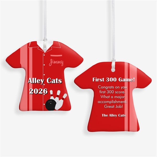 Personalized Christmas Ornaments - Bowling T-Shirt - 13861