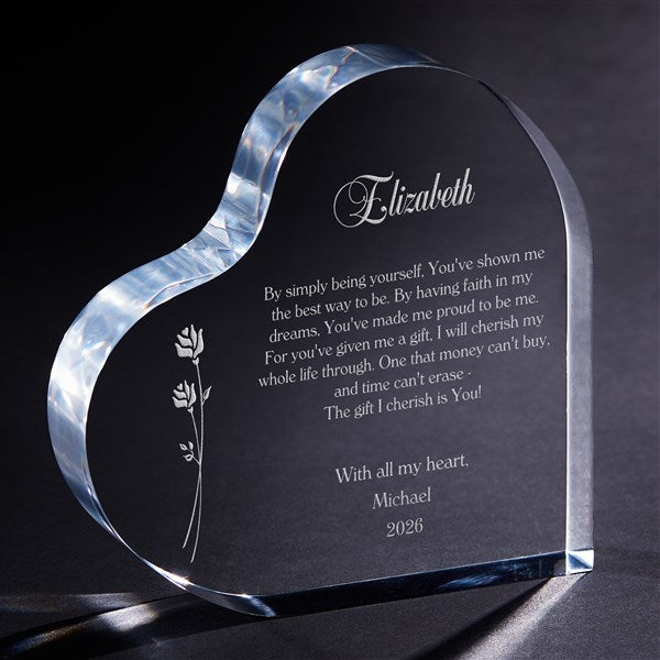 Personalized Romantic Heart Keepsake Gift - Your Love Letter - 13863