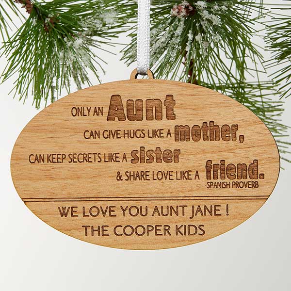 Personalized Family Christmas Ornaments - Special Aunt - 13878