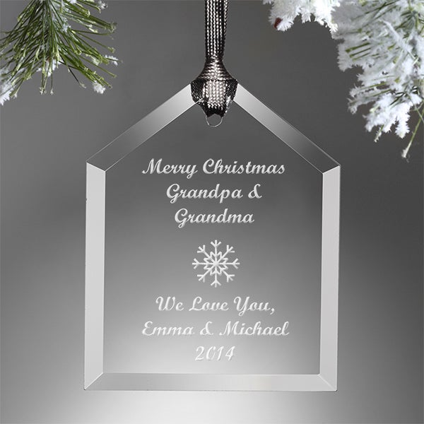Personalized Christmas Ornaments - Create Your Own Glass House - 13893