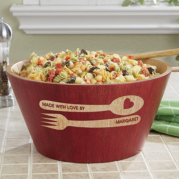 Personalized Bamboo Serving Bowls Made With Love