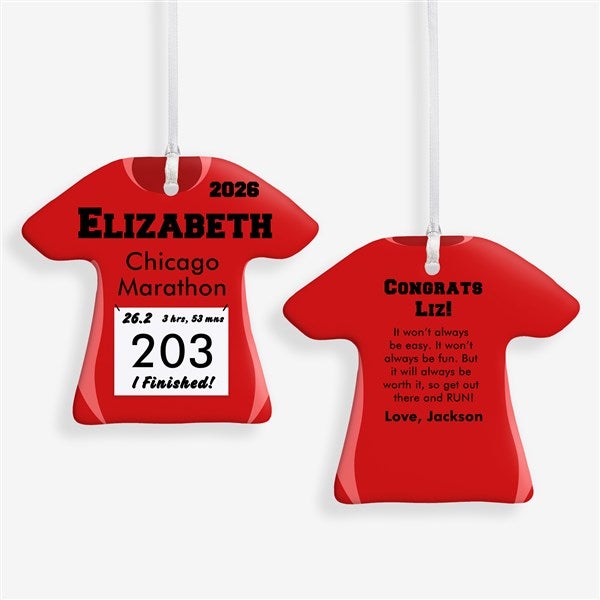 Personalized Christmas Ornaments - Race Day Running Bib - 13929
