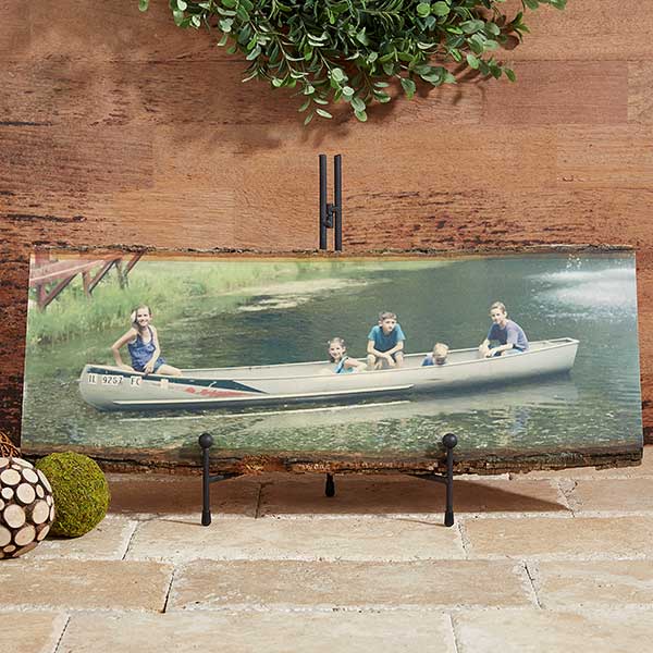 Personalized Rustic Basswood Photo Plaques - Picture Perfect - 13950