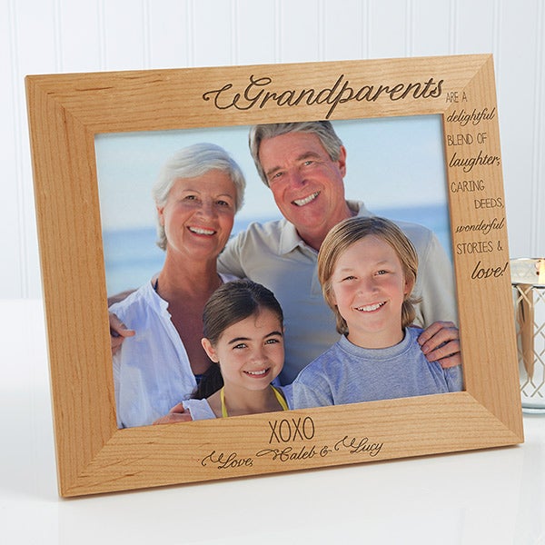 Personalized Wood Picture Frames - Wonderful Grandparents - 14021