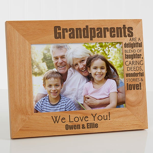 Personalized Wood Picture Frames - Wonderful Grandparents - 14021