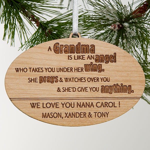 Grandma Nana Personalized Christmas Tree Ornament 