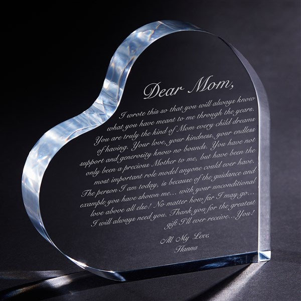 Personalized Heart Keepsake Gift for Mothers - Letter To Mom - 14065