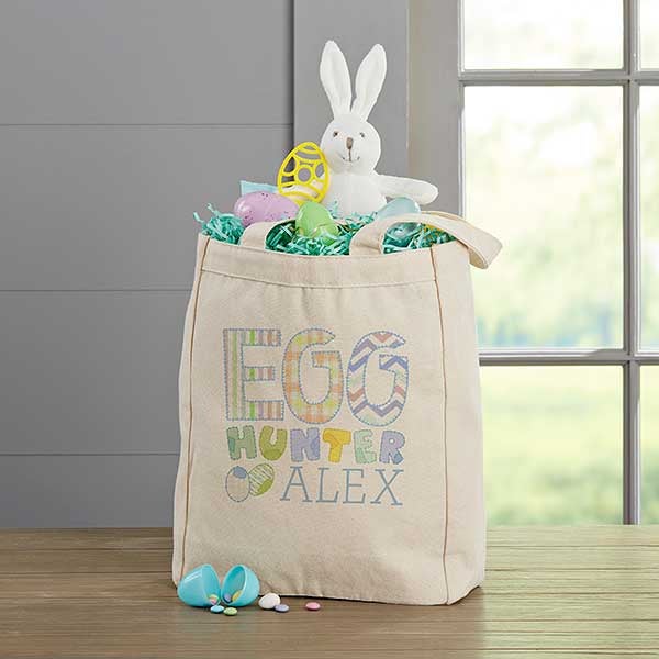 Personalized Easter Bag Easter Basket Egg Hunt Tote