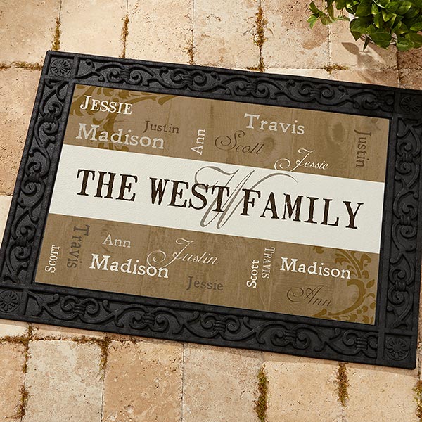 Personalized Family Name Doormat Our Loving Family
