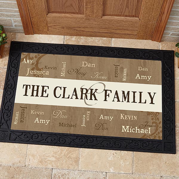 Personalized Name Doormat Our Loving Family 20x35