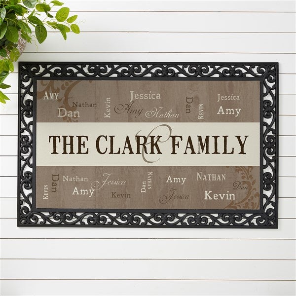 Personalized Family Name Doormats - Our Loving Family - 14118