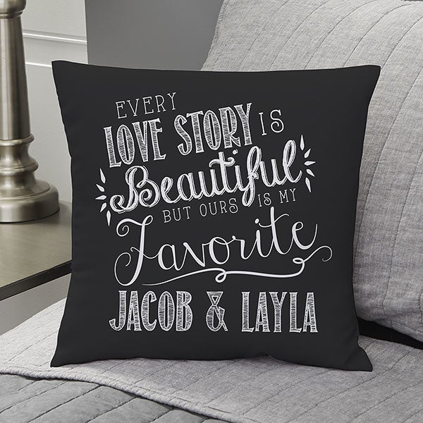 Love Square Personalized Pillow, Personalized Pillows