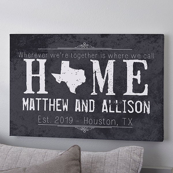 personalized canvas prints state