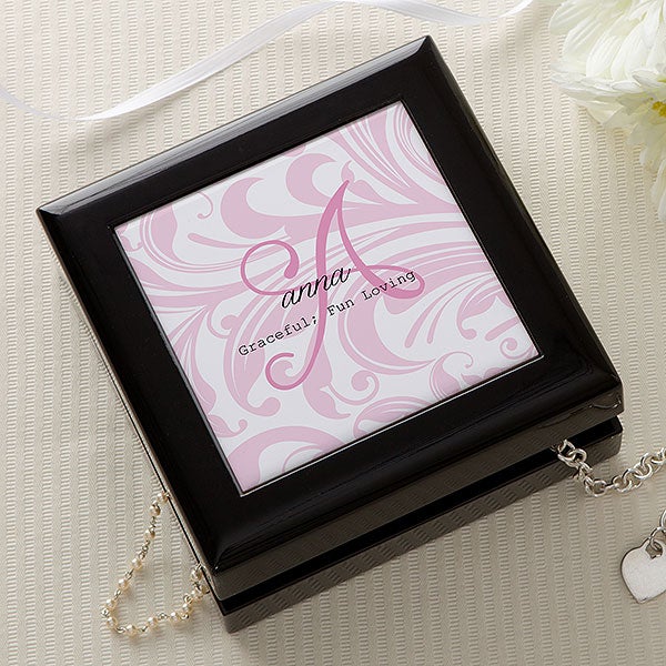 Personalized Keepsake Jewelry Box - Name Meaning - 14143