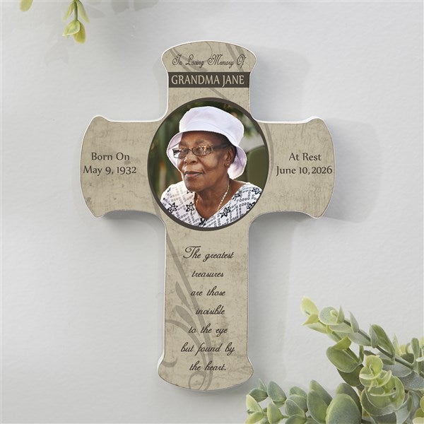 Personalized Memorial Photo Wall Cross - Forever In Our Hearts - 14168