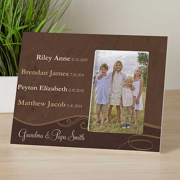 Personalised Engraved Grandchildren Photo Frame Birthday Gift