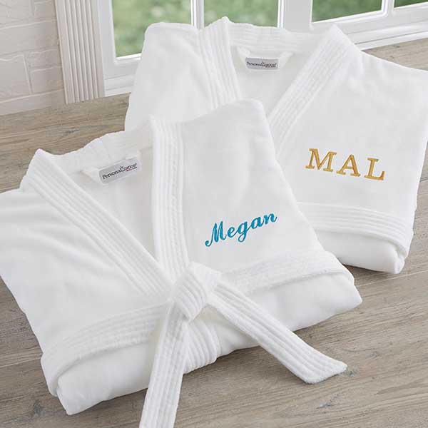 Personalized Bathrobes. His and Hers Customized Bathrobes