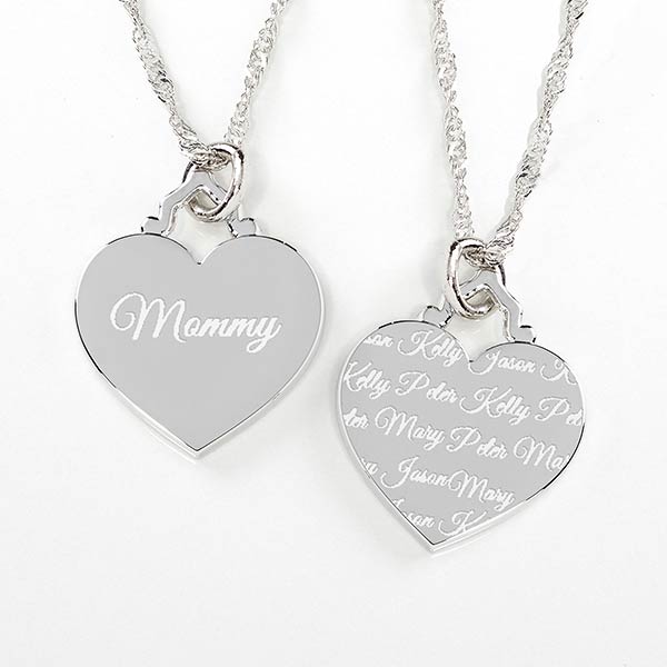 Engraved Heart Necklace