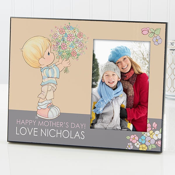 Personalized Mother's Day Picture Frame - Precious Moments Flower Bouquet - 14270