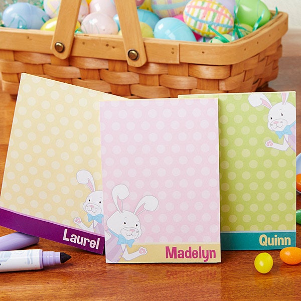 Personalized Easter Notepads Easter Bunny
