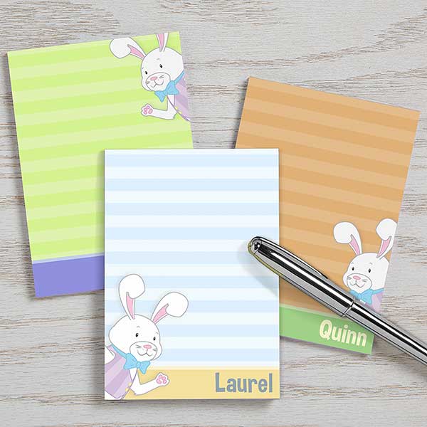 Personalized Easter Notepads Easter Bunny