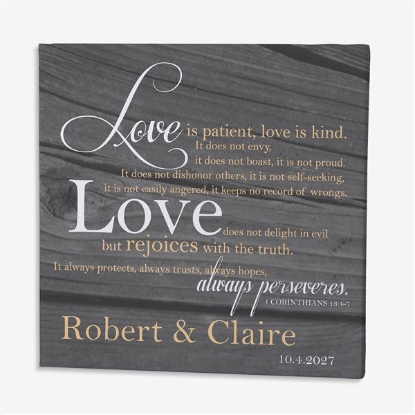 Personalized Wall Art Canvas Prints - Love Is Patient - 14290