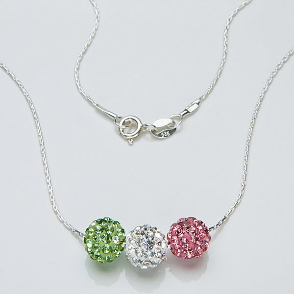personalized crystal birthstone necklace