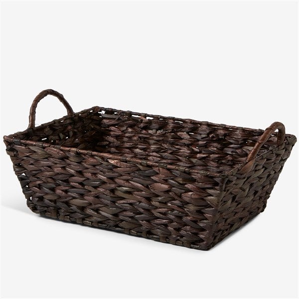 Mahogany Wicker Storage Basket - 14297