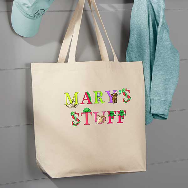 Alphabet canvas bag sale
