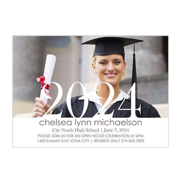 Personalized Photo Graduation Party Invitations - Proud Graduate - 14353