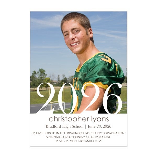 Personalized Photo Graduation Party Invitations - Proud Graduate - 14353