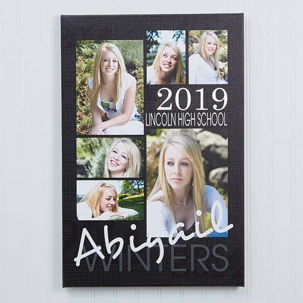 personalized graduation portrait canvas