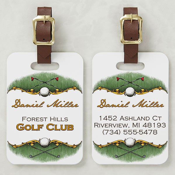 Personalized Golf Bag Tags - Golf Course - 14384