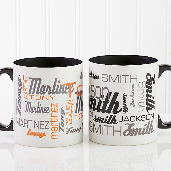 Personalized Coffee Mugs - Signature Style For Him - 14425