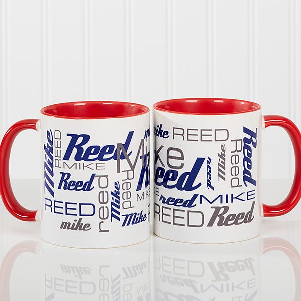 Personalized Coffee Mugs - Signature Style For Him - 14425