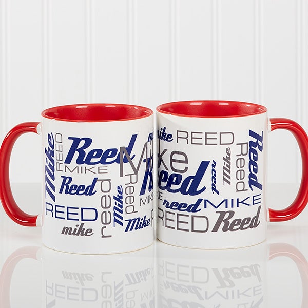 Personalized Coffee Mugs - Signature Style For Him - 14425